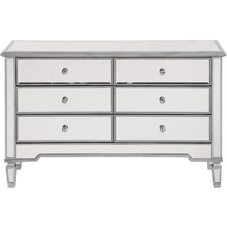 Convenience Concepts Chamberlan Dresser, Silver Paint - 32 X 48 X 18 In. HI2606